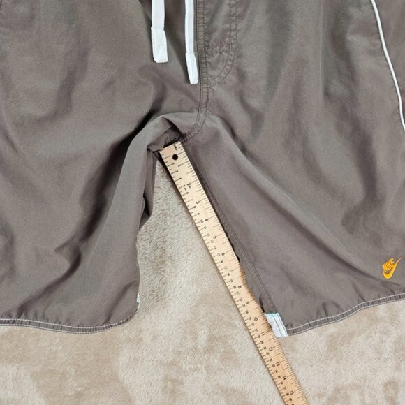 Nike Volley Swim Beach Board Shorts Men's Size M Gray And Blue Trunks Drawstring - Picture 10 of 16